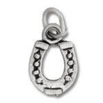 silver horseshoe charm pendant