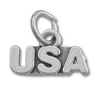 Silver USA charm pendant