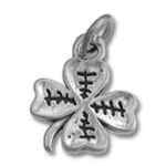 silver four-leaf clover charm pendant