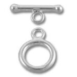 silver toggle clasp for necklace or bracelet