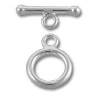 silver toggle clasp for necklace or bracelet