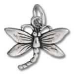 silver dragonfly pendant charm
