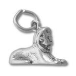 Small silver sphinx charm pendant