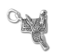 Ornate silver Arabic calligraphy pendant charm