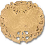 Gold butterfly filigree medallion pendant