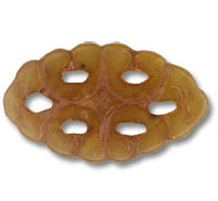 Dried lotus root slice with holes