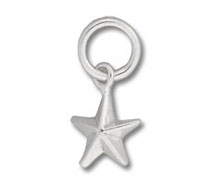 Silver star charm pendant