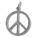 Silver peace sign pendant