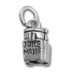 Tiny silver juice maker charm pendant