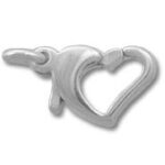 Heart Clasp with Soldered Ring