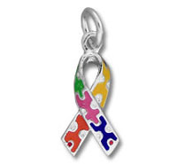 Autism awareness puzzle ribbon charm Autism awareness puzzle ribbon charm