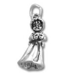 small silver angel charm pendant