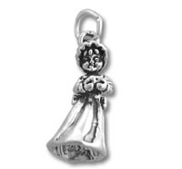 small silver angel charm pendant