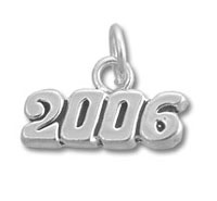 Silver 2006 year charm pendant