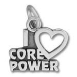 Silver I heart Core Power pendant charm