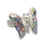 Mother of Pearl Butterfly Ring
