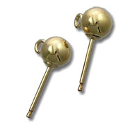 Pair of gold teddy bear stud earrings