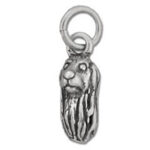 silver lion head charm pendant