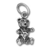 Silver teddy bear charm pendant