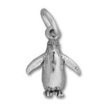 Silver penguin charm pendant