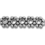 Ornate silver beaded jewelry spacer