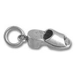 silver clog shoe charm with ring