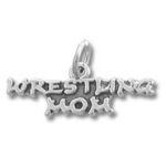 Wrestling Mom silver pendant charm
