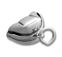 small silver heart locket charm