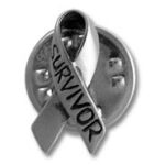 Survivor awareness ribbon pin