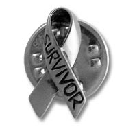 Survivor awareness ribbon pin