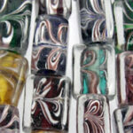 Rectangle Multi Color Glass Beads