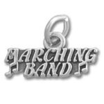 Silver marching band charm pendant