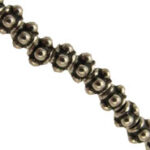 close-up of metal beaded chain