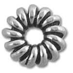 Shiny metal spiral lock washer