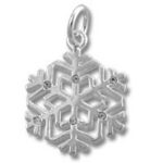 Silver snowflake pendant charm