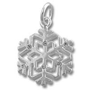 Silver snowflake pendant charm