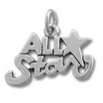 Silver All Star pendant charm