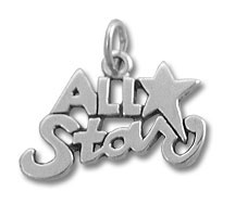 Silver All Star pendant charm