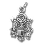Silver United States eagle seal pendant charm