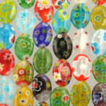 Oval Beads with Flowers