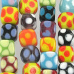Polka-Dot Cubed Beads