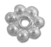 silver flower-shaped spacer bead
