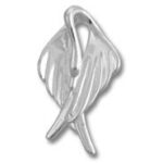Silver angel wing pendant