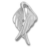 Silver angel wing pendant