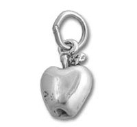 silver heart charm with lobster clasp