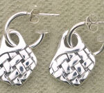 Pair of silver woven dangle earrings