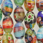 Multi Color Flower Glass Beads