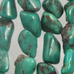 Strung turquoise nugget beads