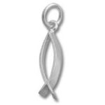 Silver ichthys fish pendant