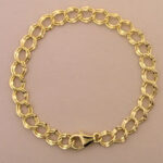 Gold chain bracelet with lobster clasp
